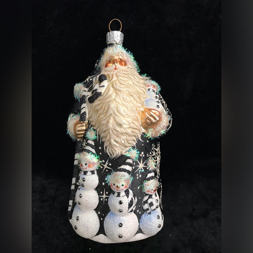 Patricia Breen Santa Ornament with Snowmen